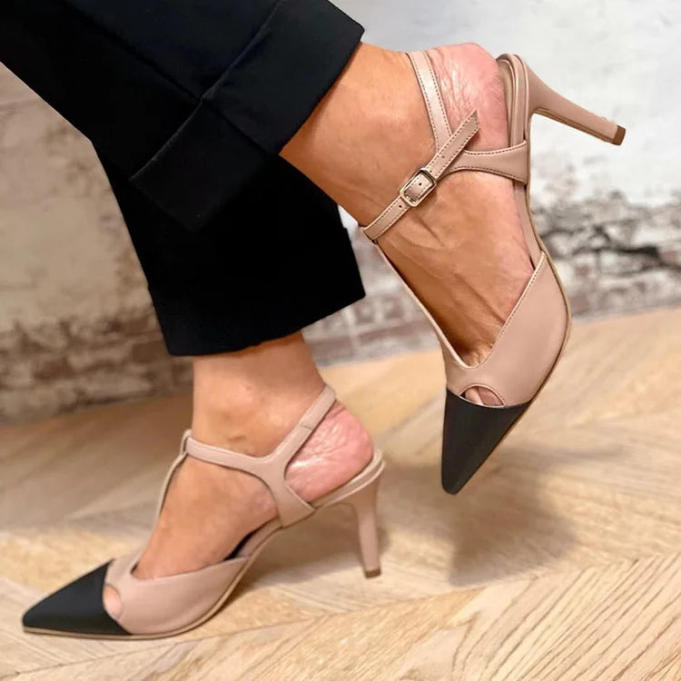 Atenea - Zapatos bicolor elegantes con diseño sofisticado
