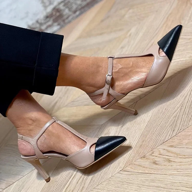 Atenea - Zapatos bicolor elegantes con diseño sofisticado