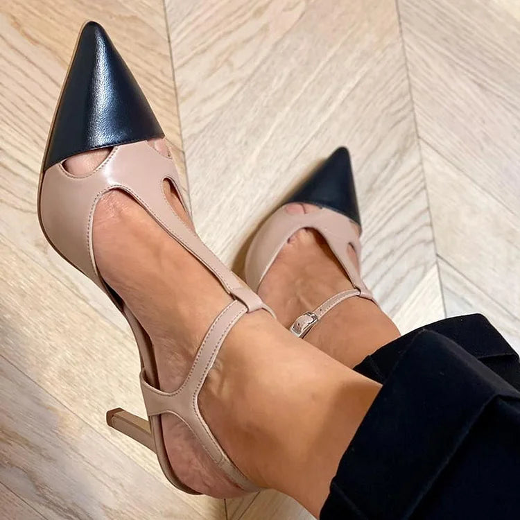 Atenea - Zapatos bicolor elegantes con diseño sofisticado