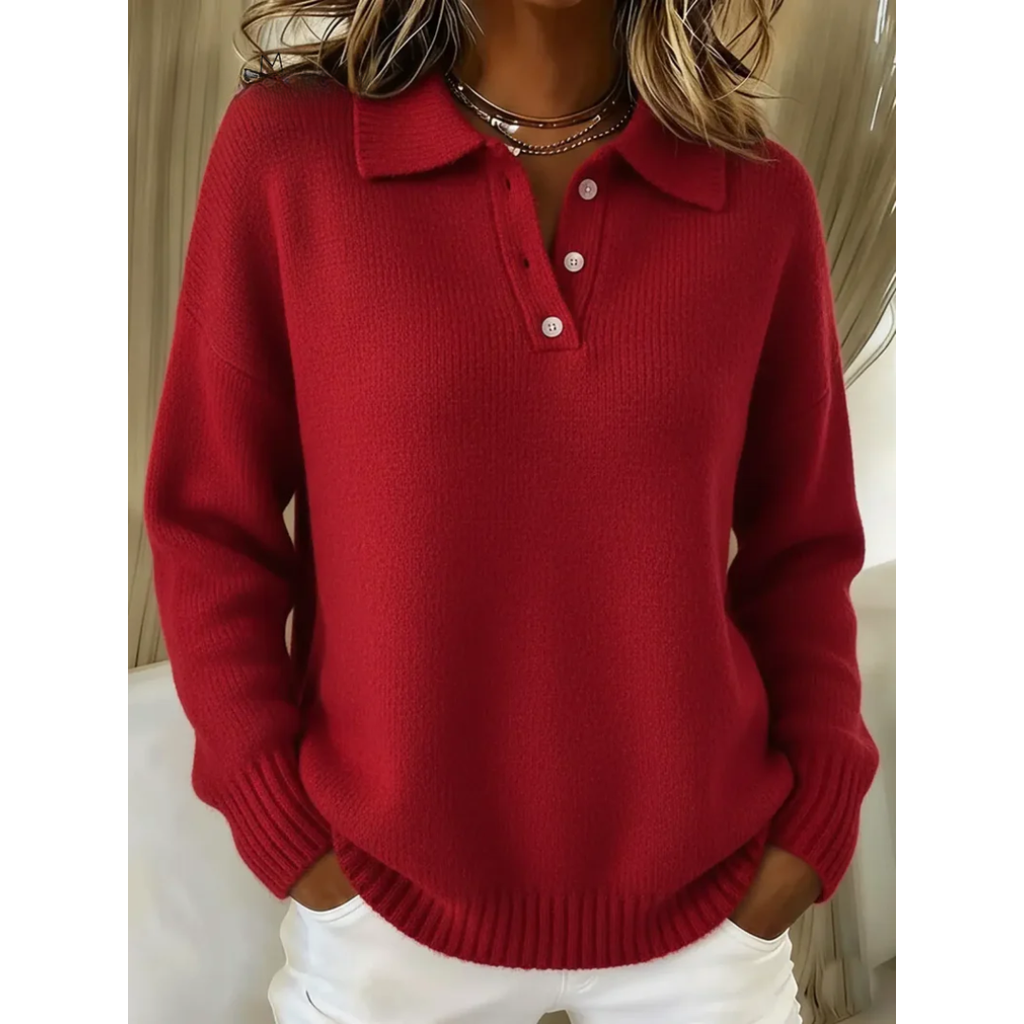 Cinta jersey de cuello polo con botones