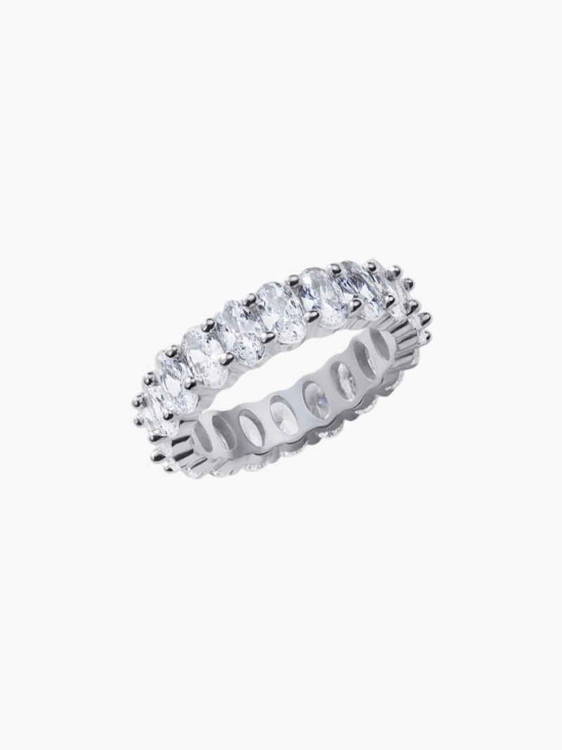 Atenea-Anillo de corte oval elegante con brillo