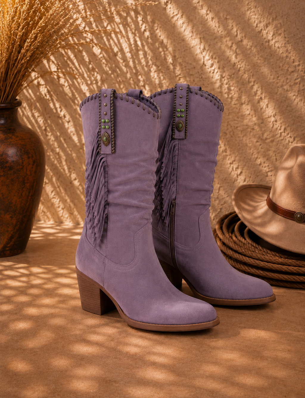 Claudia Botas Cowboy con Flecos
