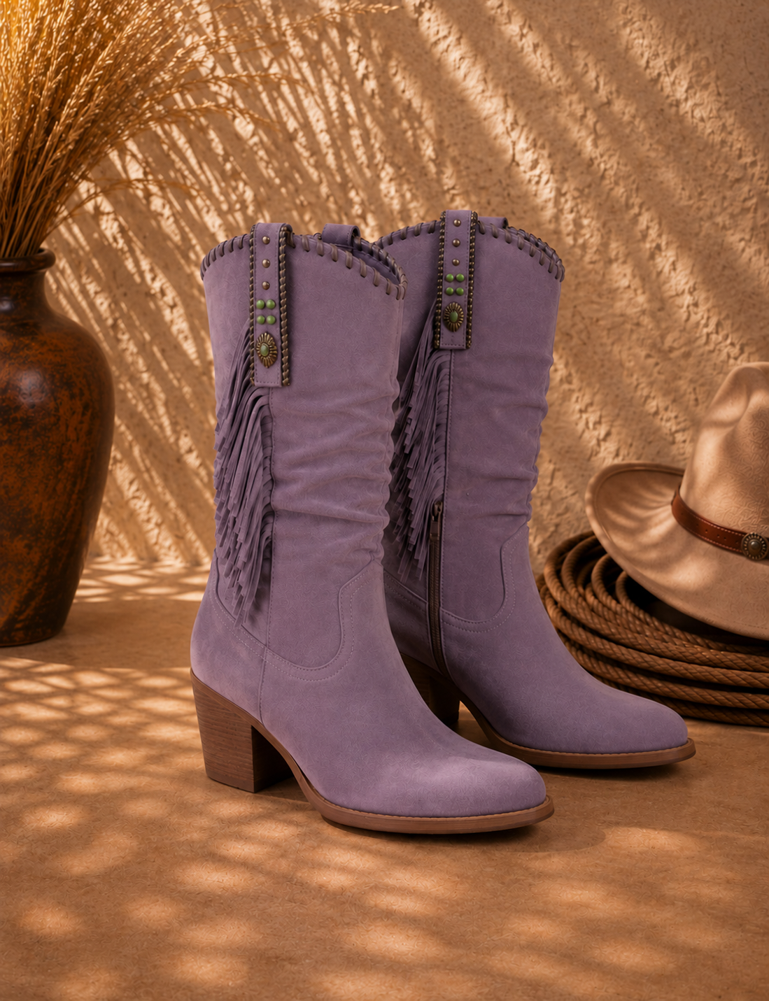 Claudia Botas Cowboy con Flecos