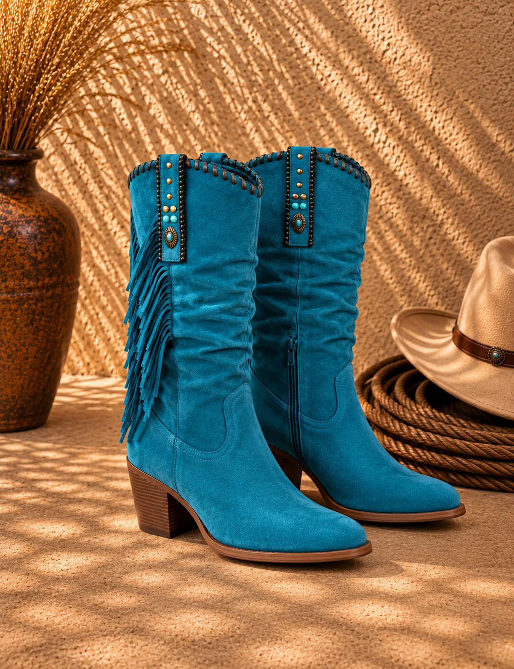 Claudia Botas Cowboy con Flecos