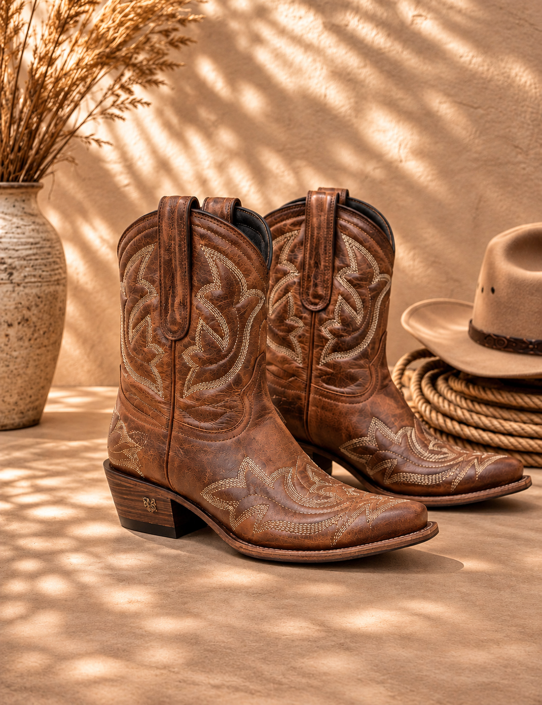 Celia Botines Cowboy Bordados