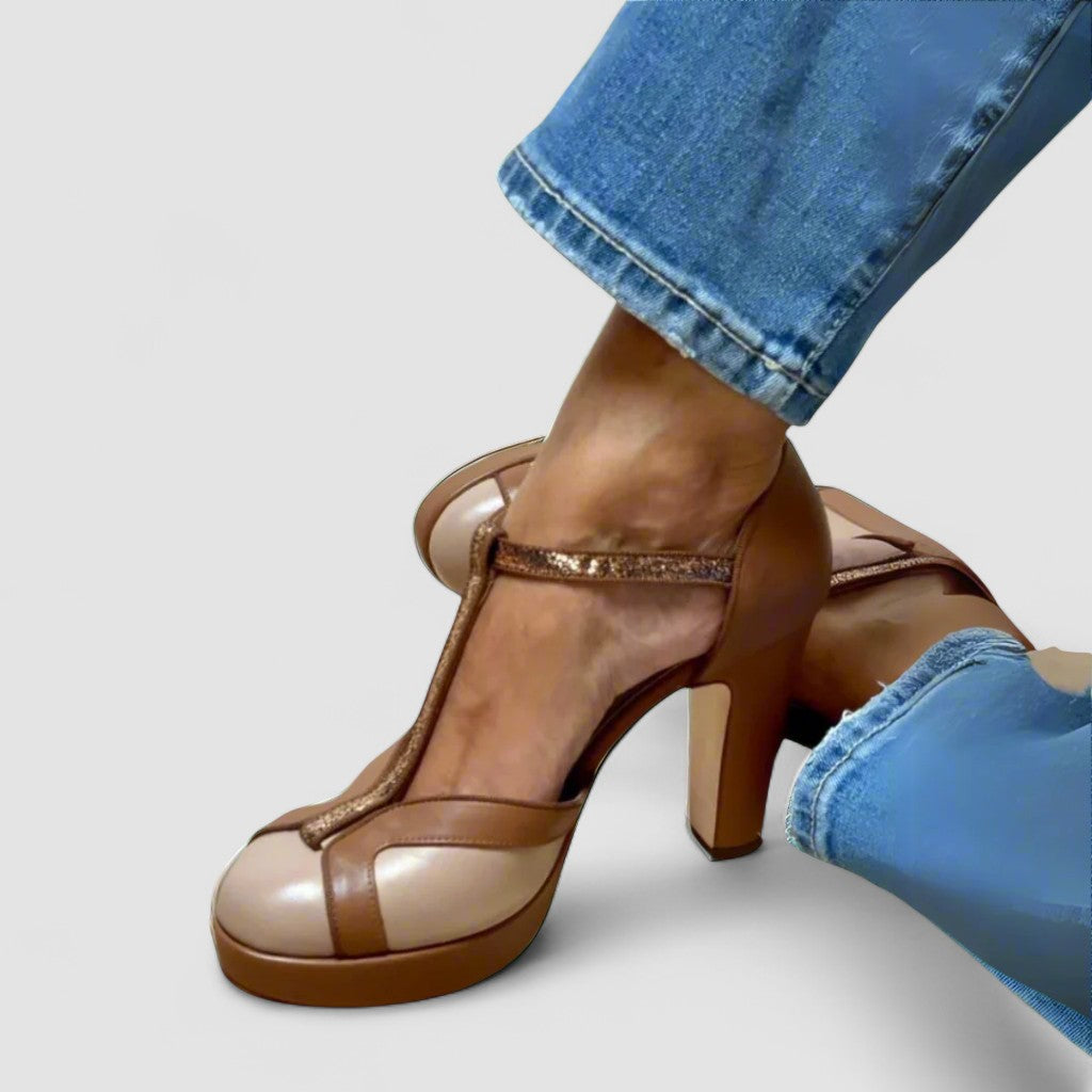 Atenea - Sandalias de tacón alto elegantes y cómodas