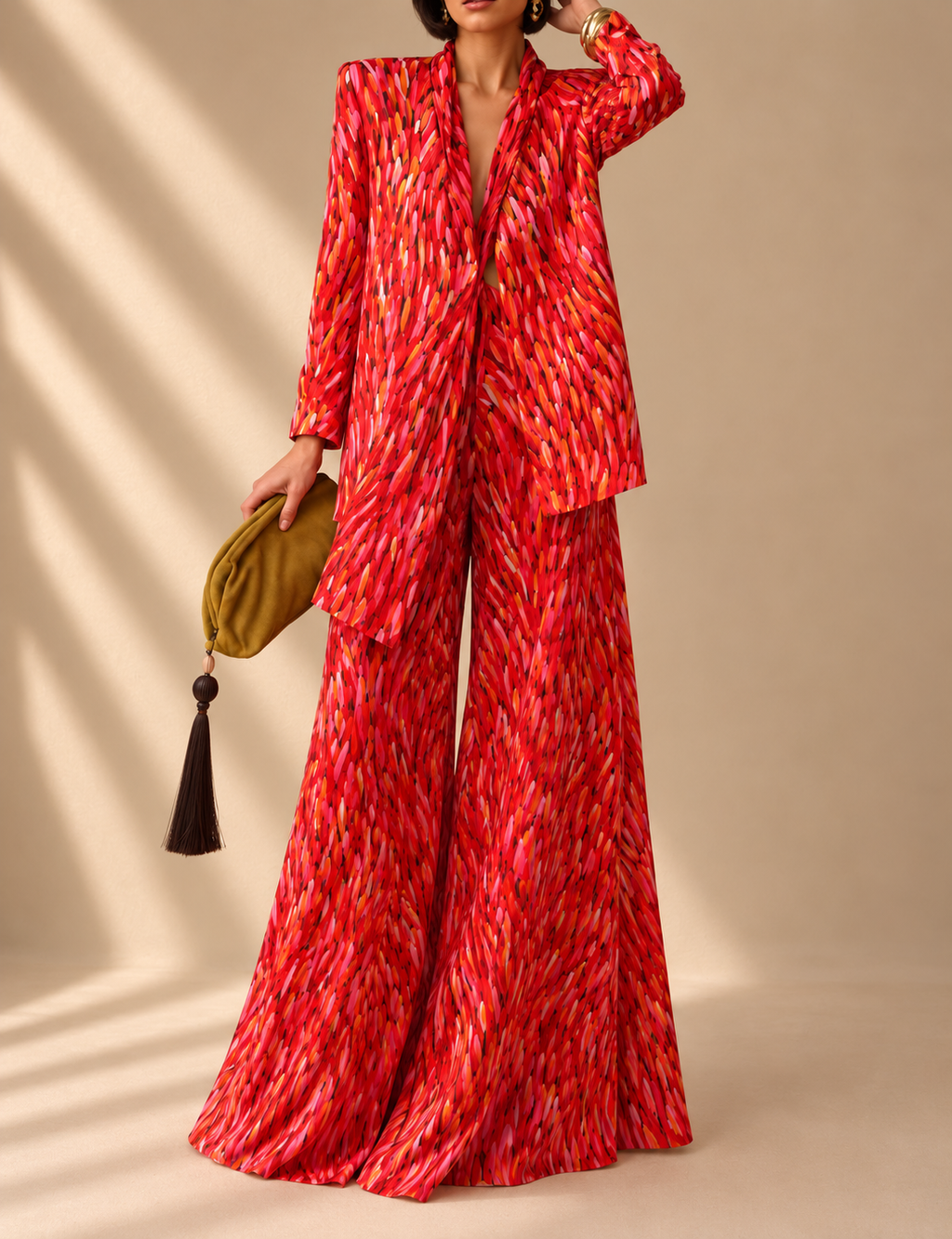 Elondra Conjunto de Pantalón Floral y Blazer