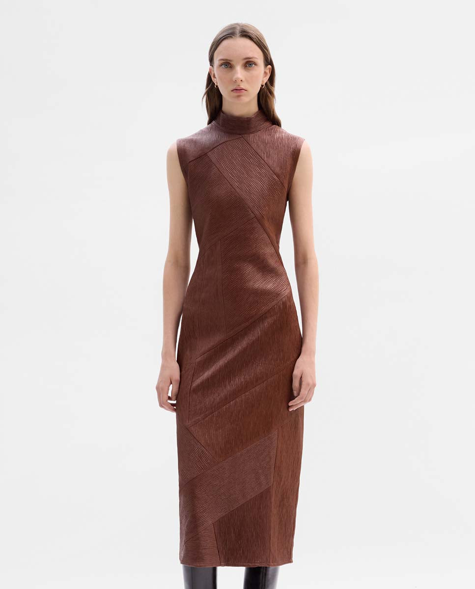 Vestido largo textura