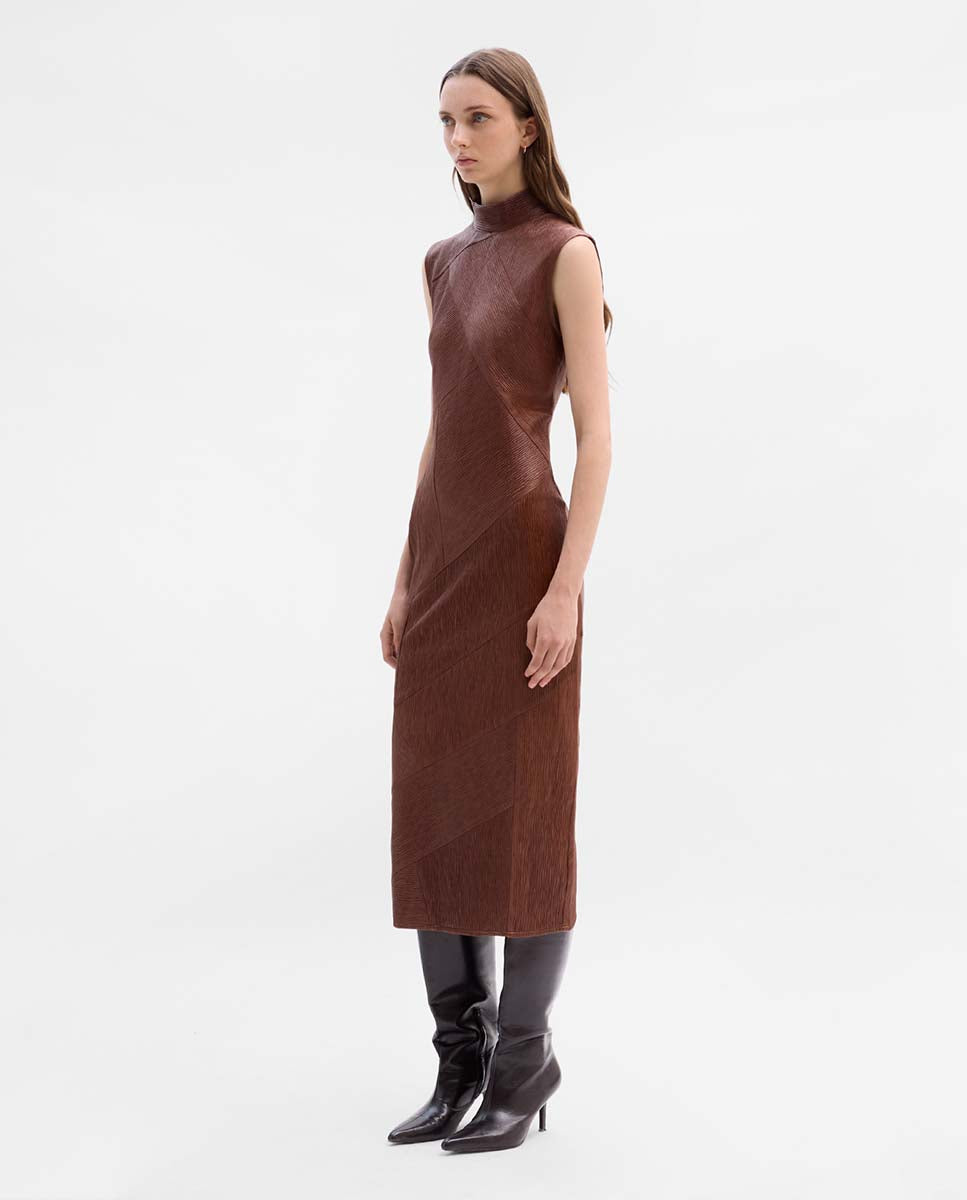 Vestido largo textura