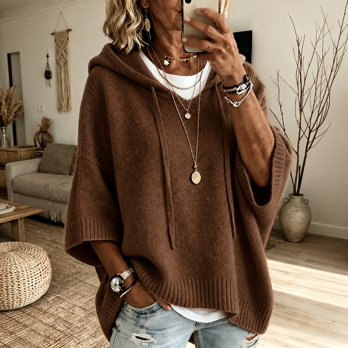 Atenea-Poncho Marrón