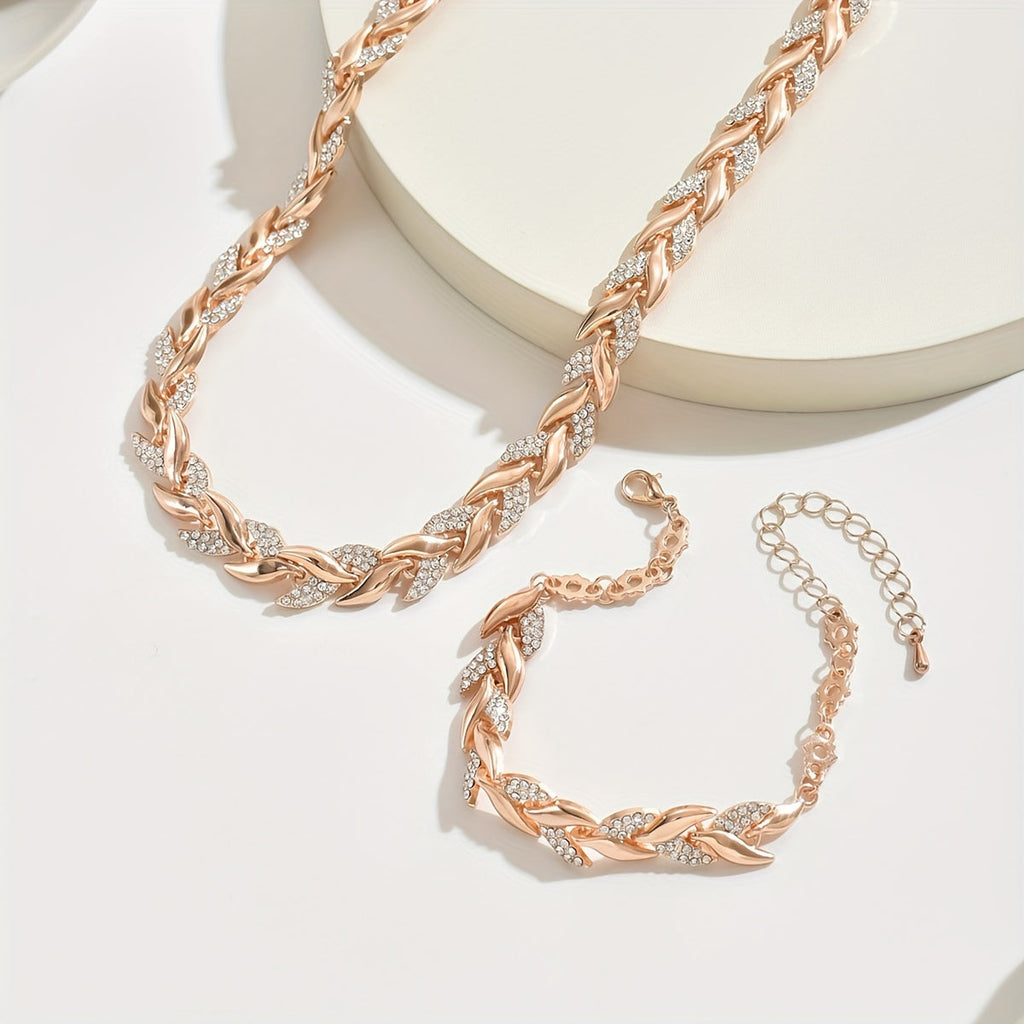 Collar trenzado brillante de elegancia Femenina