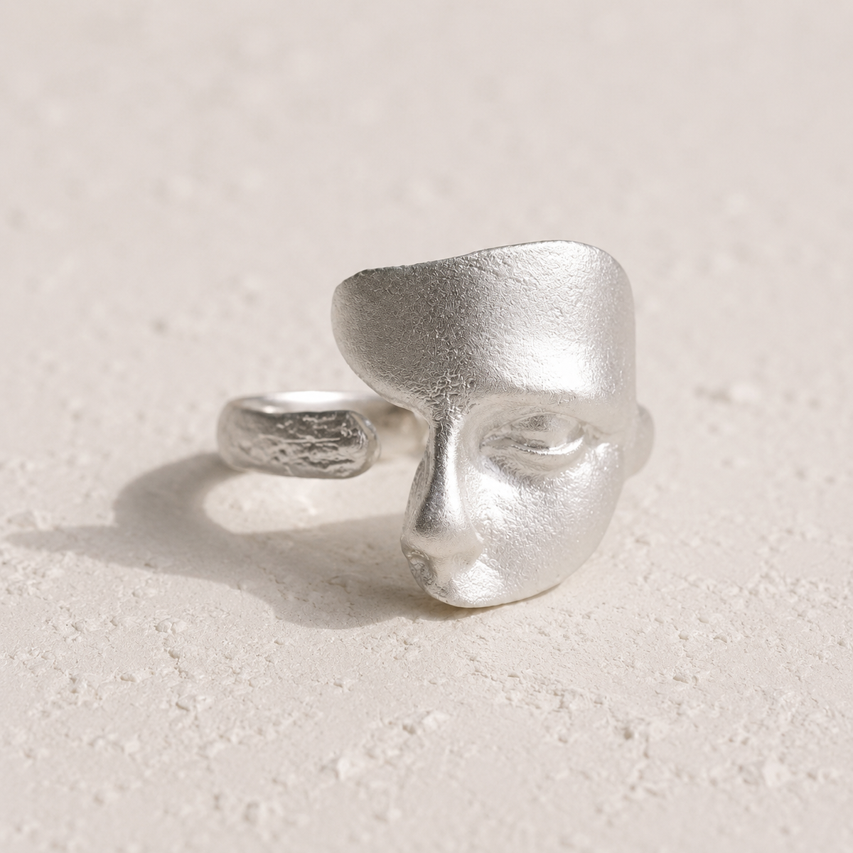 Atenea-Anillo Ajustable de Plata de Ley 925 con Acabado Satinado