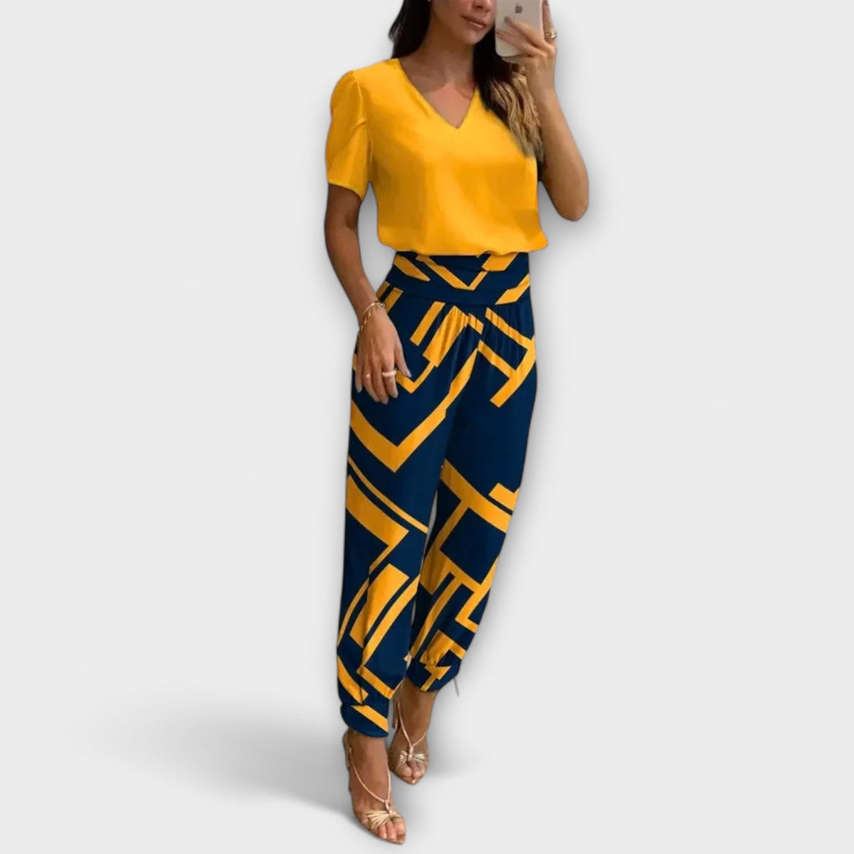 Irmelinda - Elegante conjunto de suéter y pantalón