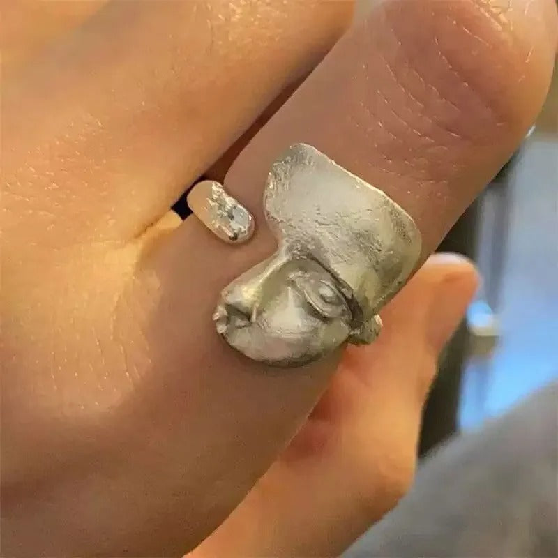 Atenea-Anillo Ajustable de Plata de Ley 925 con Acabado Satinado