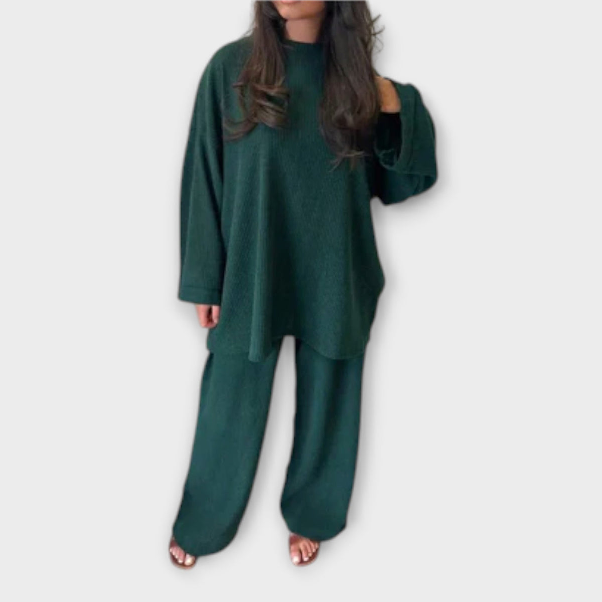 Ingrid - Conjunto Acanalado Talla Grande